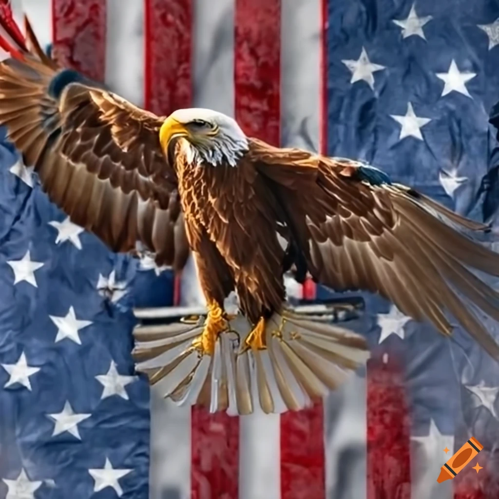 American eagle, eagles, flag, HD phone wallpaper