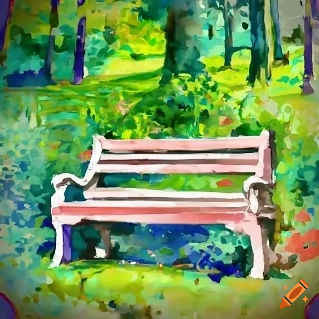 a peaceful bench in a garden