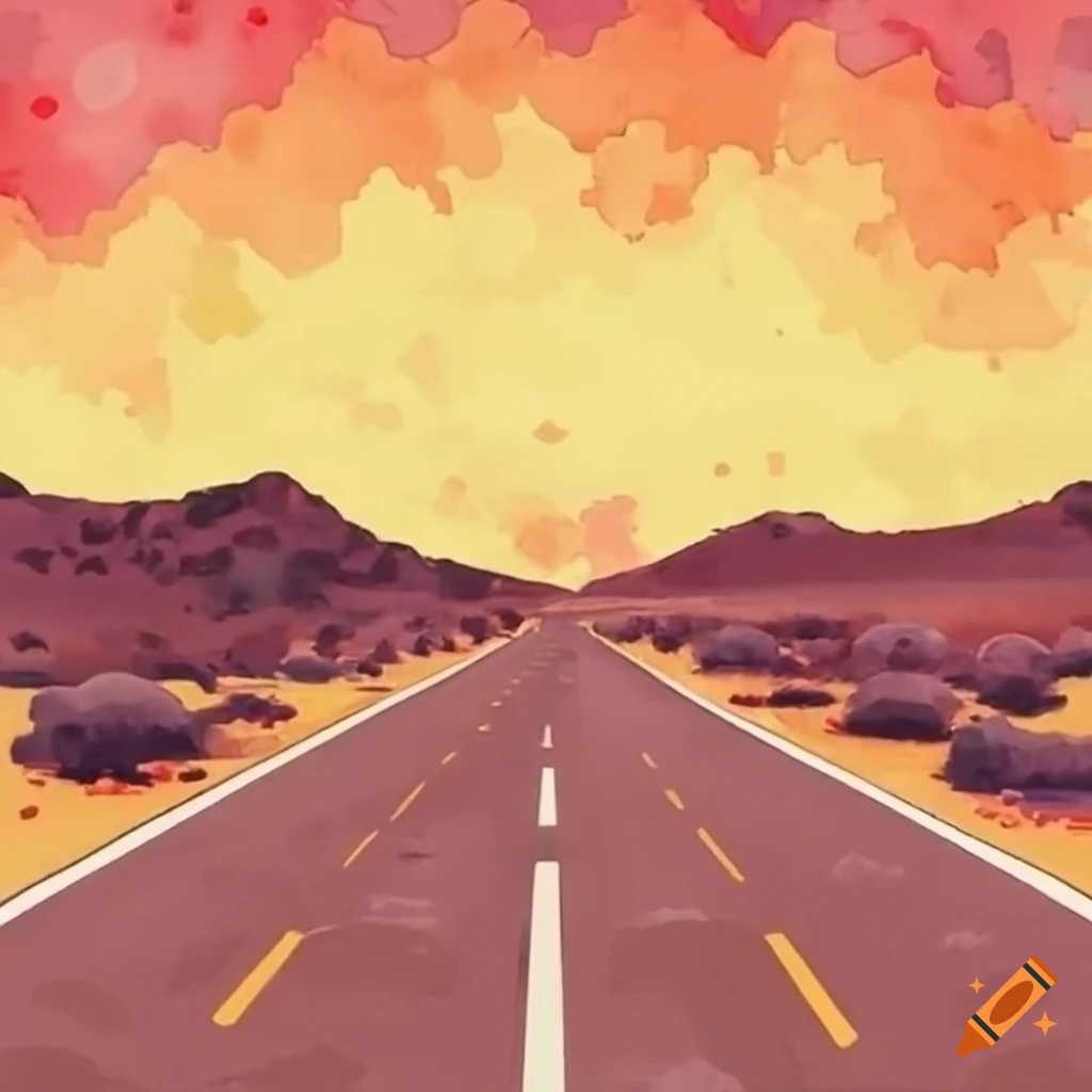 road trip on Route 66 through the desert