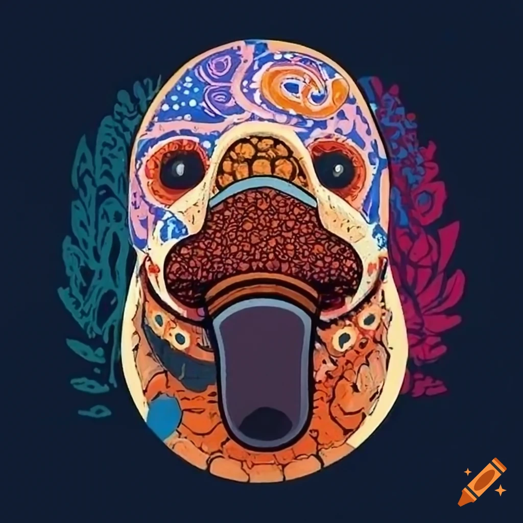 aboriginal art of a platypus