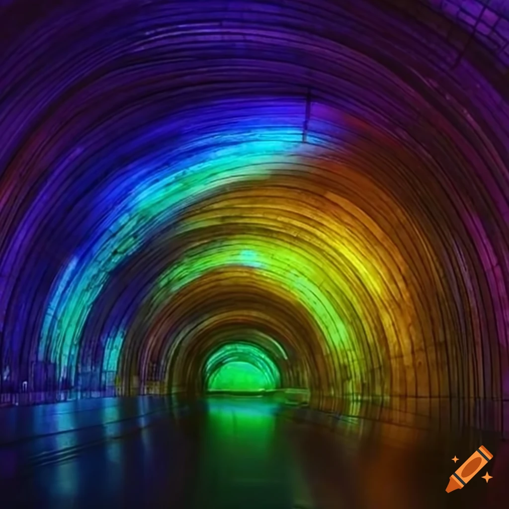 stunning stained glass tunnel