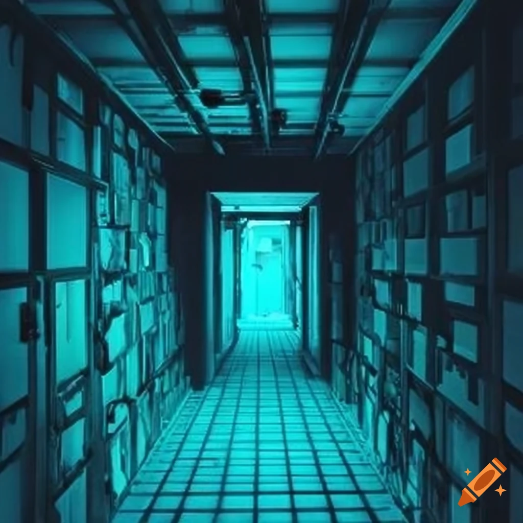 cyberpunk-style lit basement
