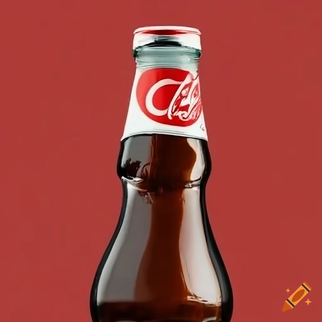 cold and refreshing Coca Cola in a glass bottle