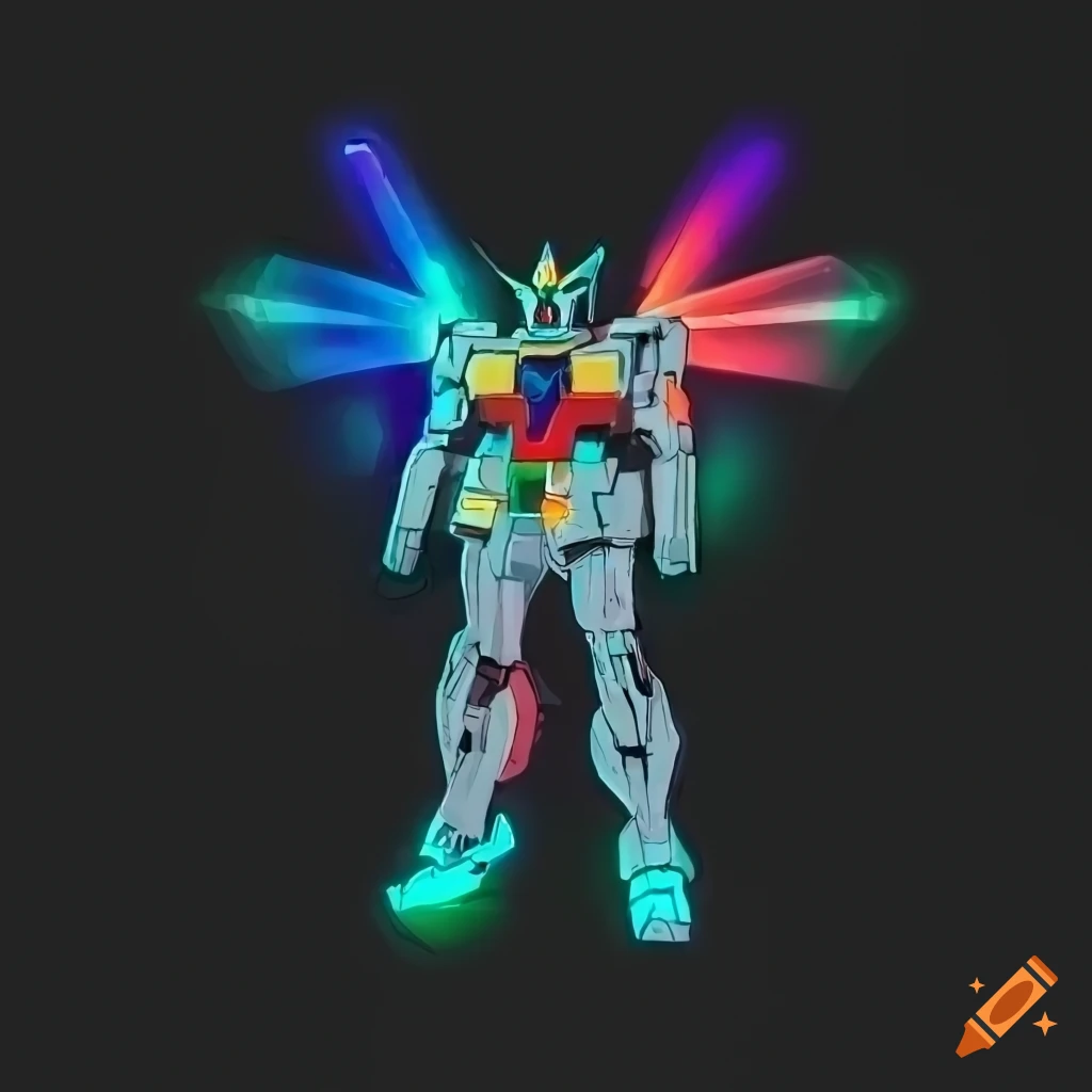 holographic Gundam sticker