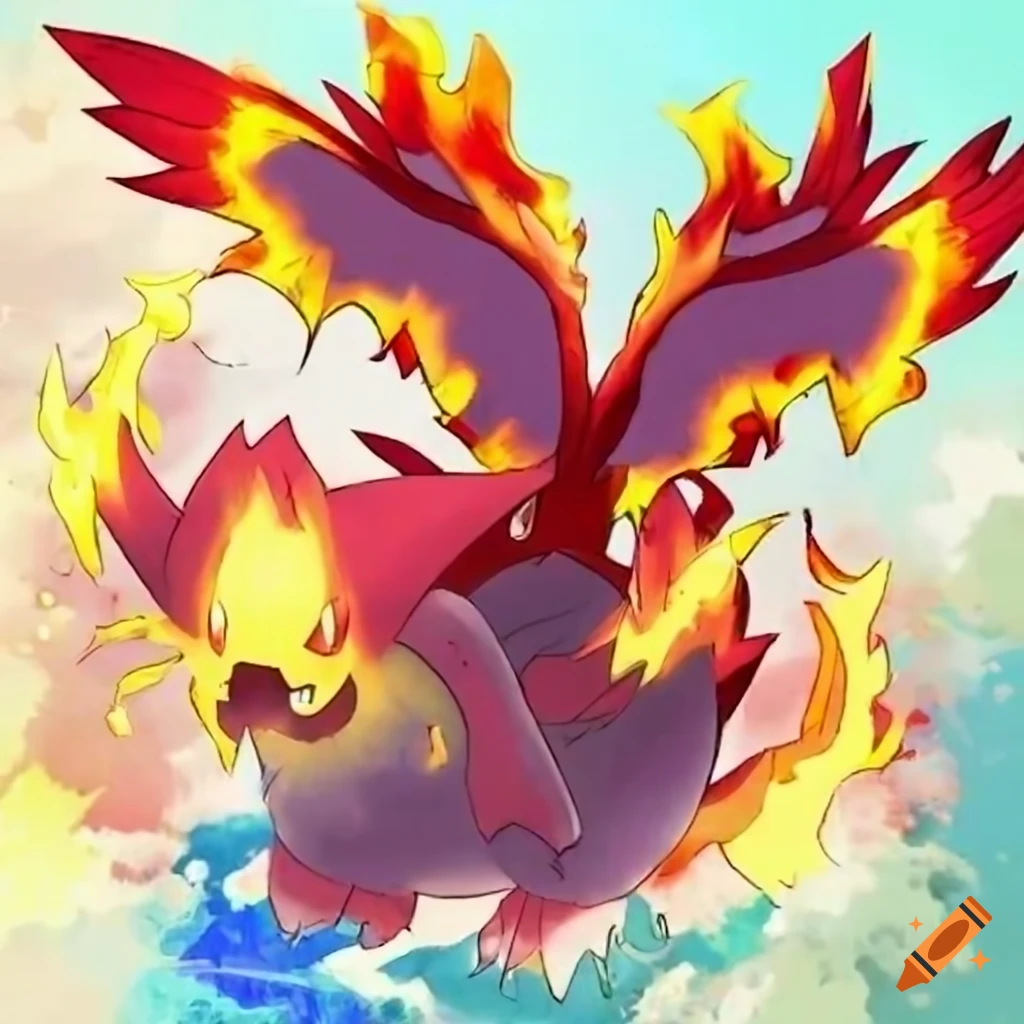 Download Red Charizard - an intimidating Pokemon Fire Type Wallpaper