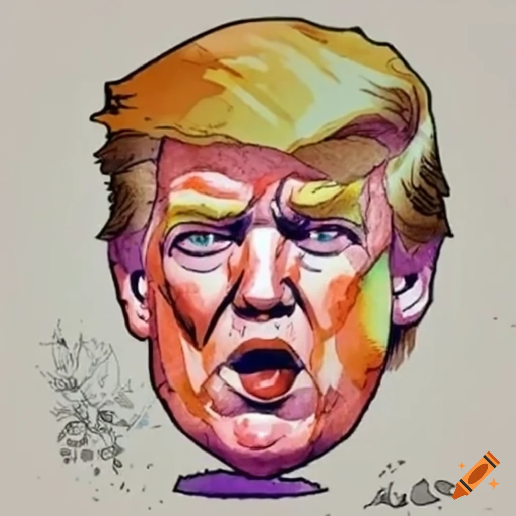 Comic book depiction of Donald Trump as a super villain on Craiyon