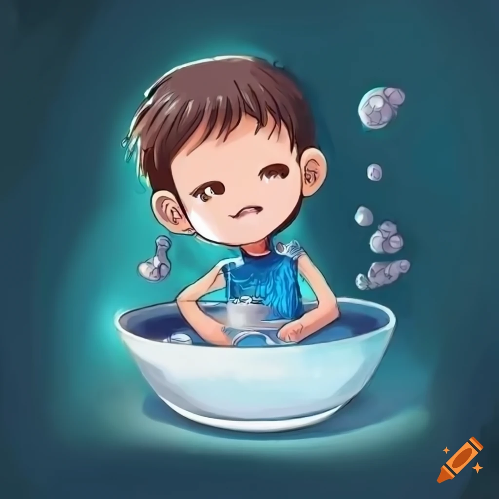 Water bucket cartoon on Craiyon