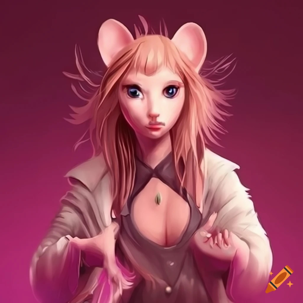 artwork of a rat girl