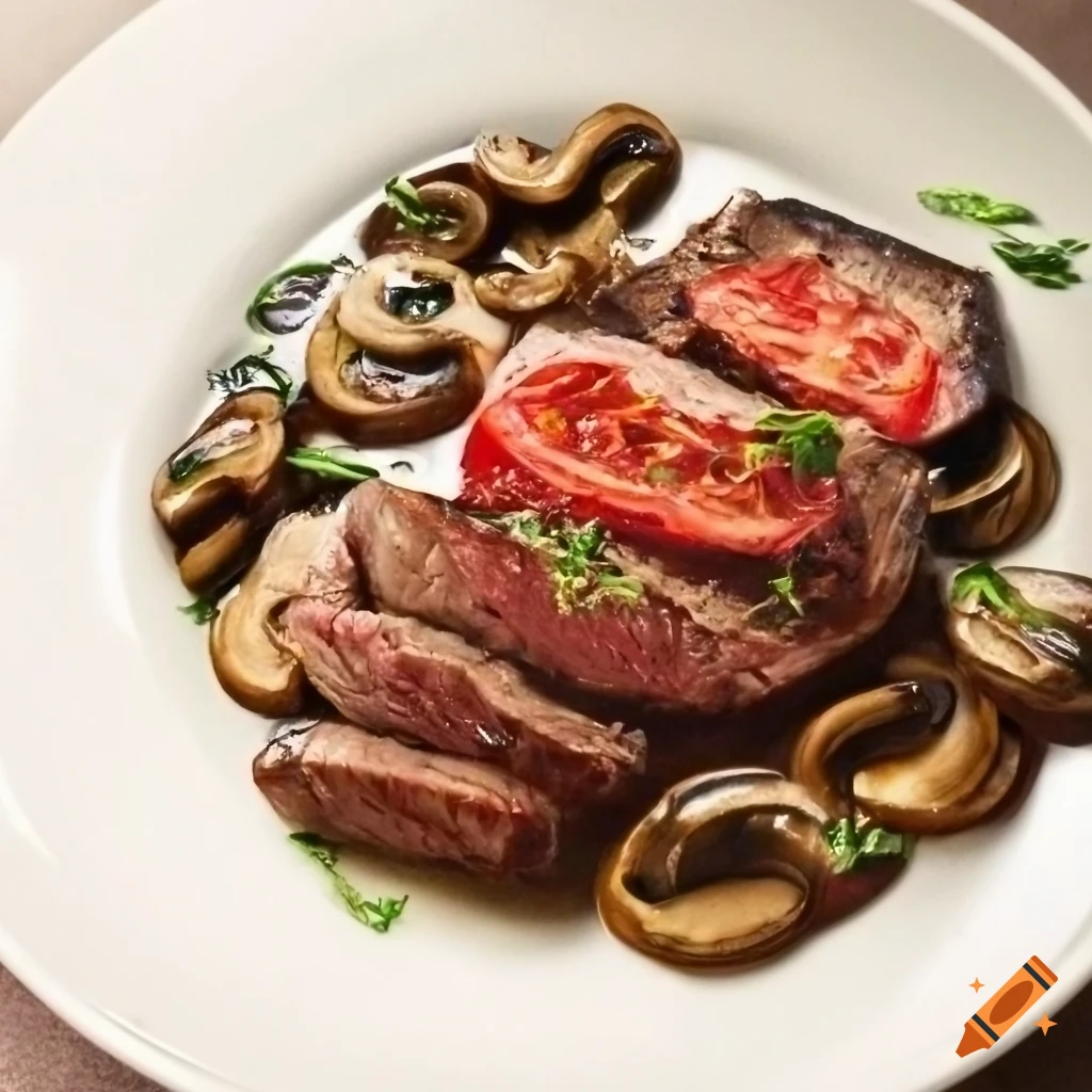 succulent and garnished eye-see steak