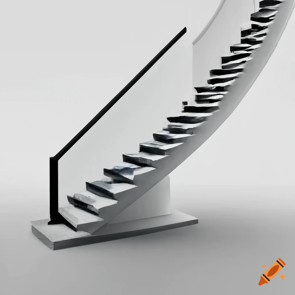 side view of an upward staircase