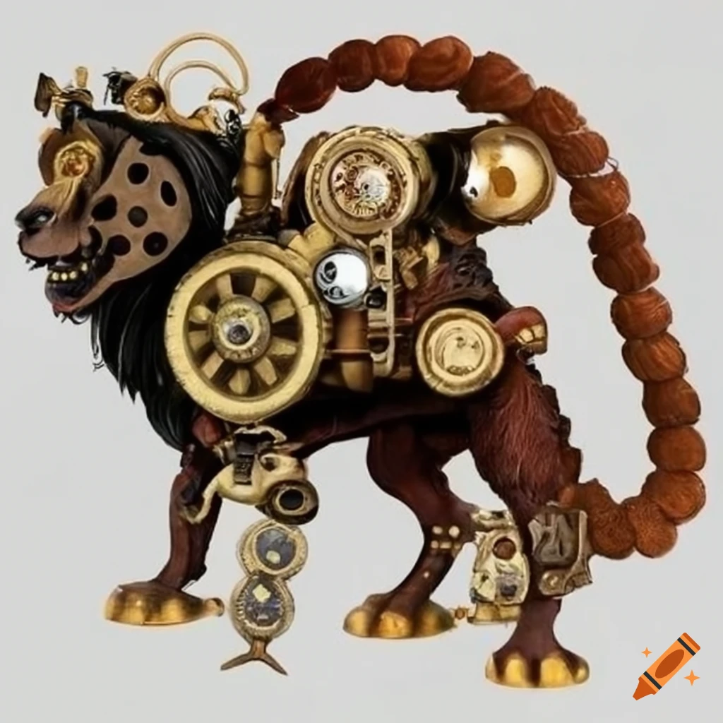 Steampunk animal illustration on Craiyon