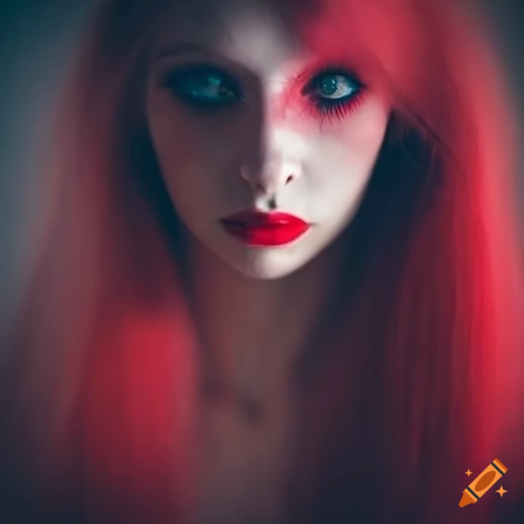 fashion-portrait-of-a-woman-with-long-white-hair-on-craiyon