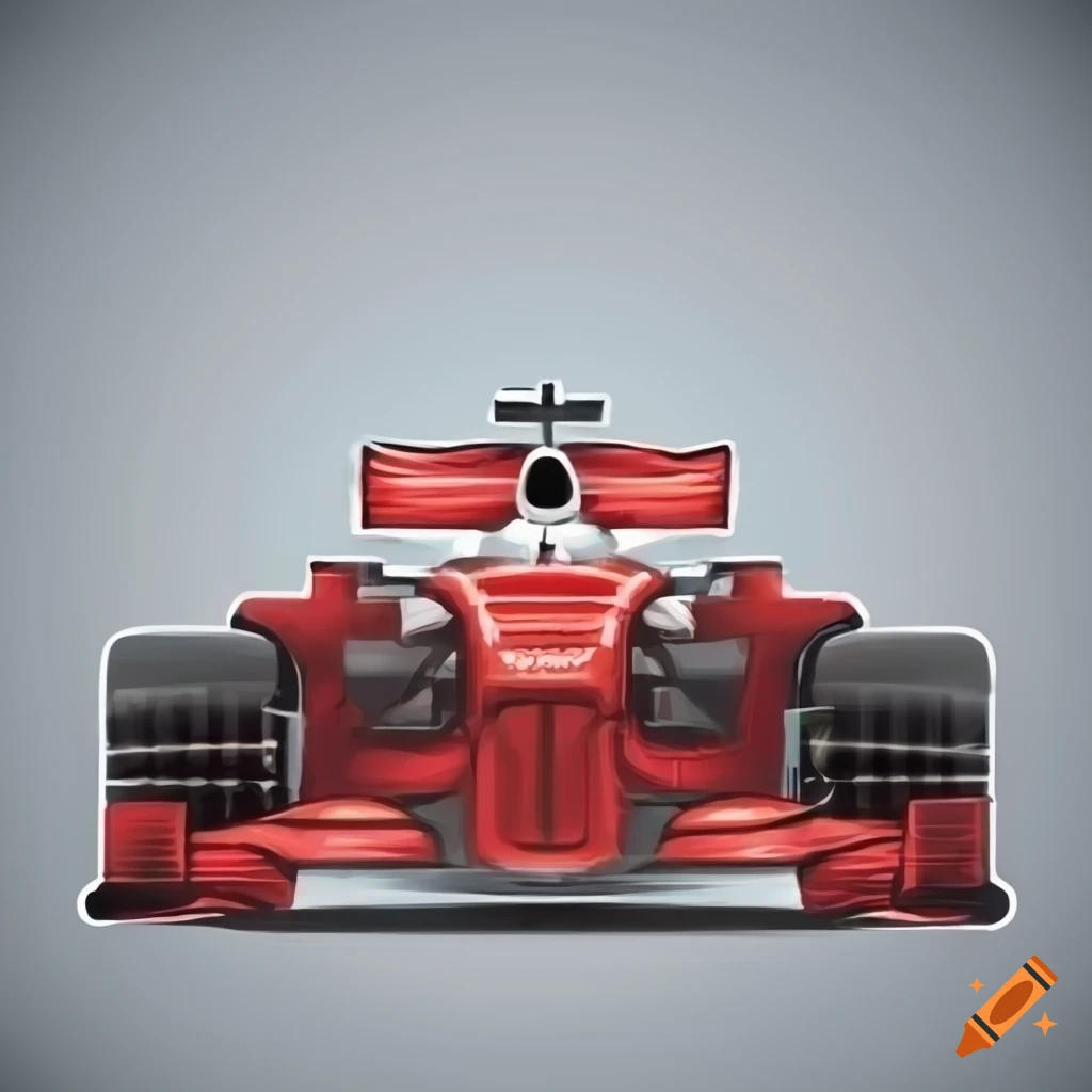 Realistic vector illustration of a formula one car on Craiyon