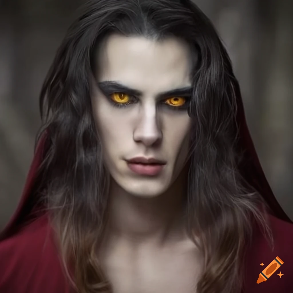 Victorian male vampire with brown eyes on Craiyon