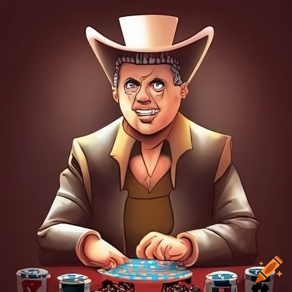 cartoon-of-a-lucky-man-with-a-deck-of-cards-on-craiyon
