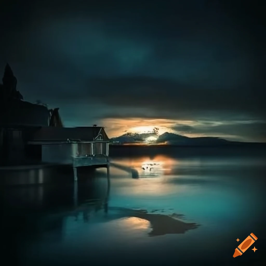 picture of a beach house by the water