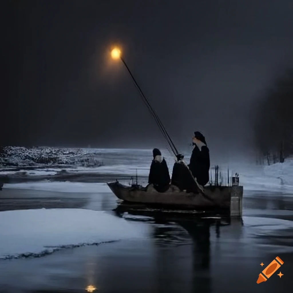 painting of George Washington crossing the Delaware river in a snow storm
