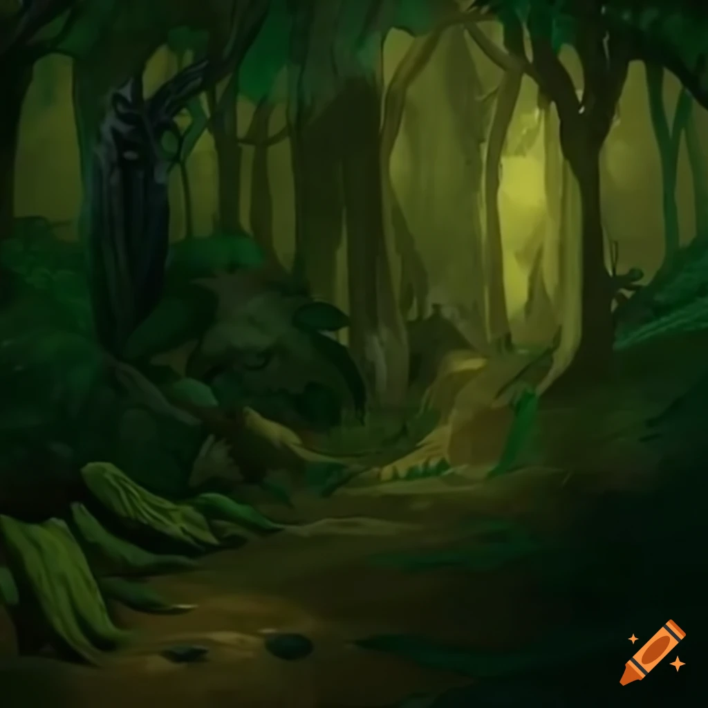 Image of a mysterious jungle biome on Craiyon