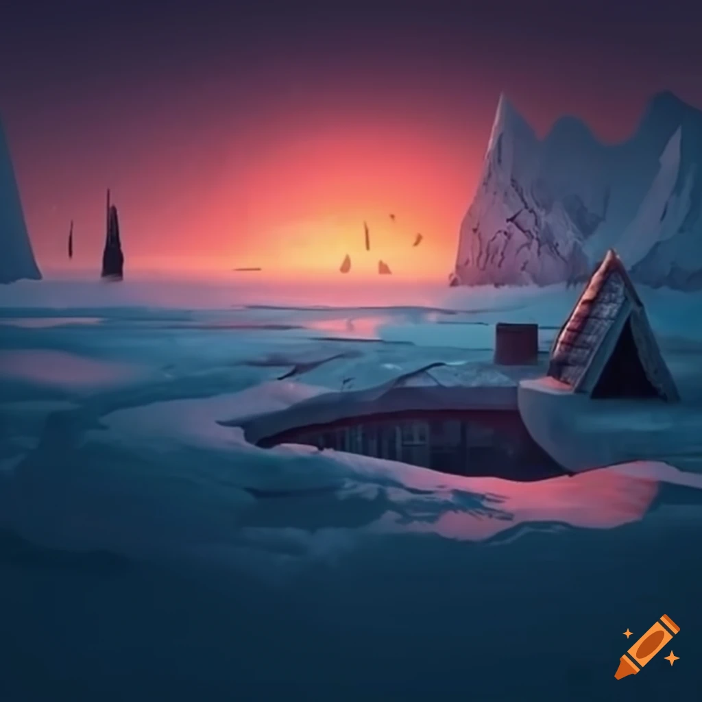 Lonely outpost in empty space