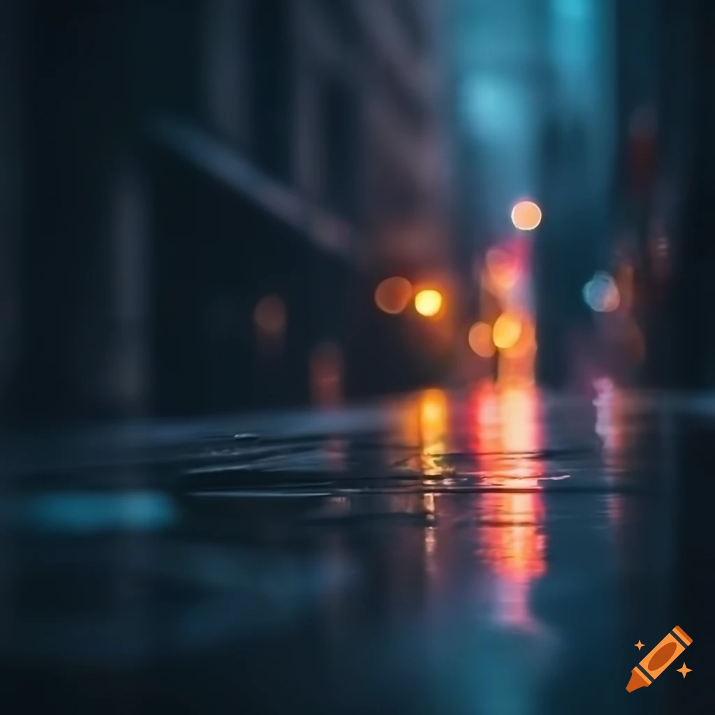nighttime alleyway in the rain