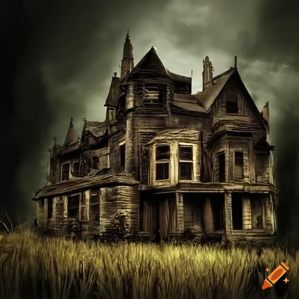 image of an old haunted house