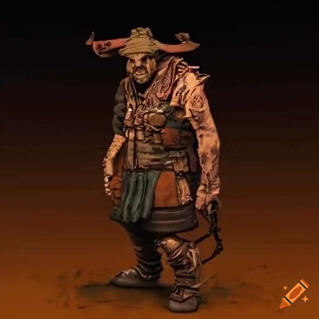 a scarred farmer in a post-apocalyptic wasteland