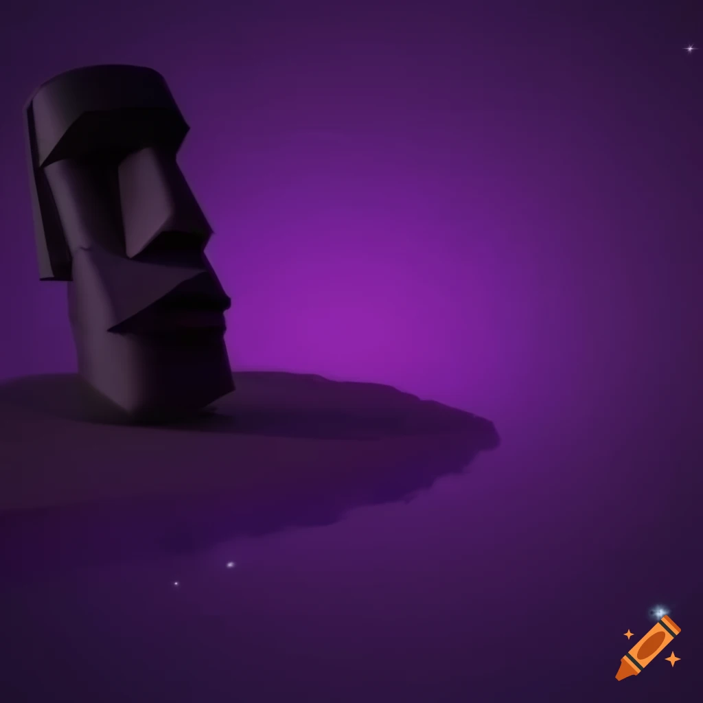 surreal 3D animation with amethyst purple lighting