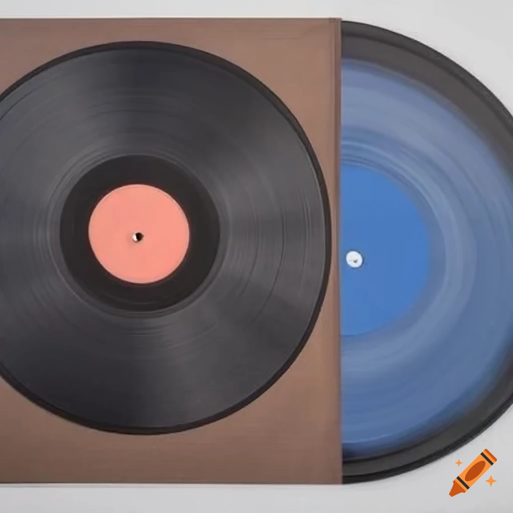 Audio speaker vinyl record album on Craiyon