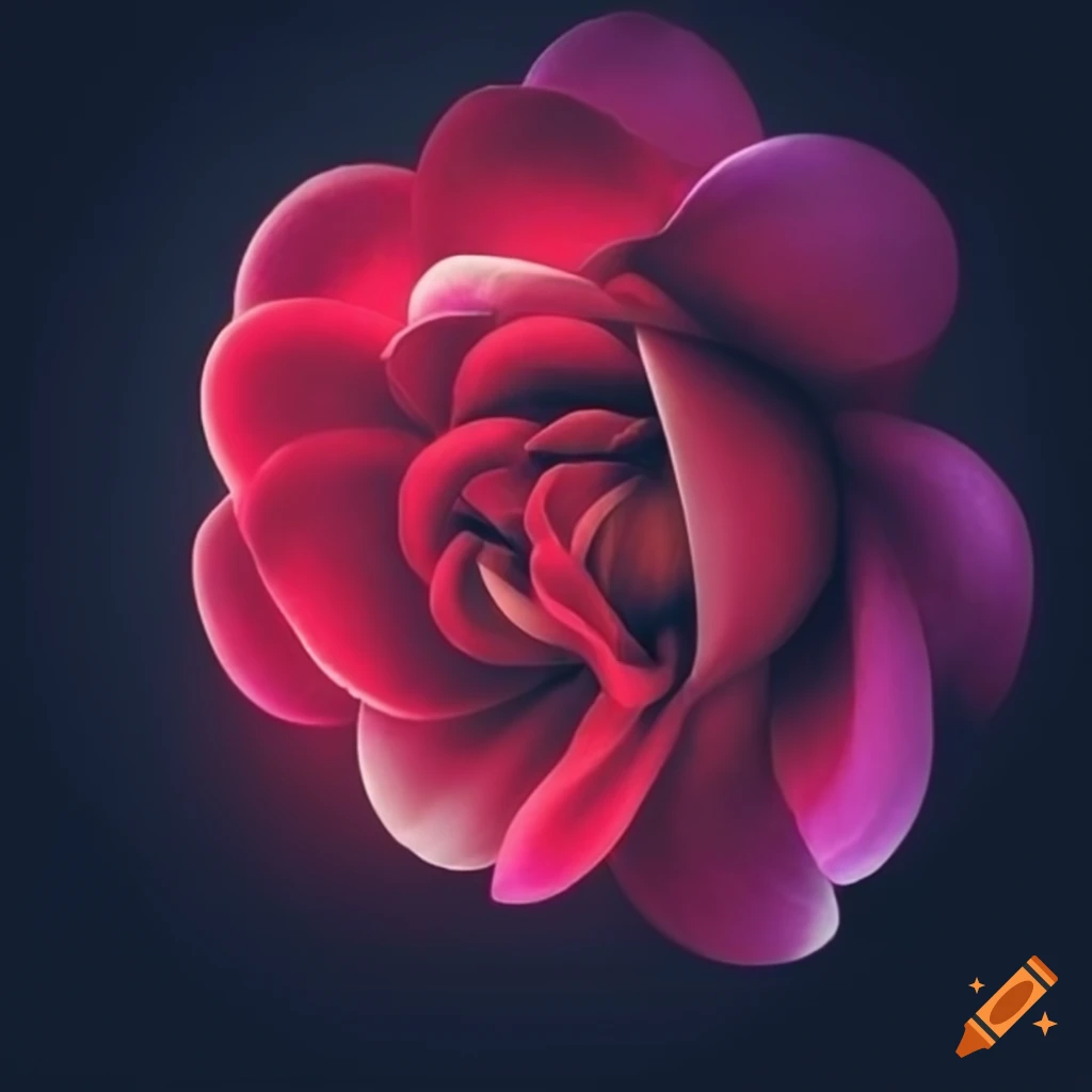 Neon Rose Illustration Gráfico por captoro · Creative Fabrica