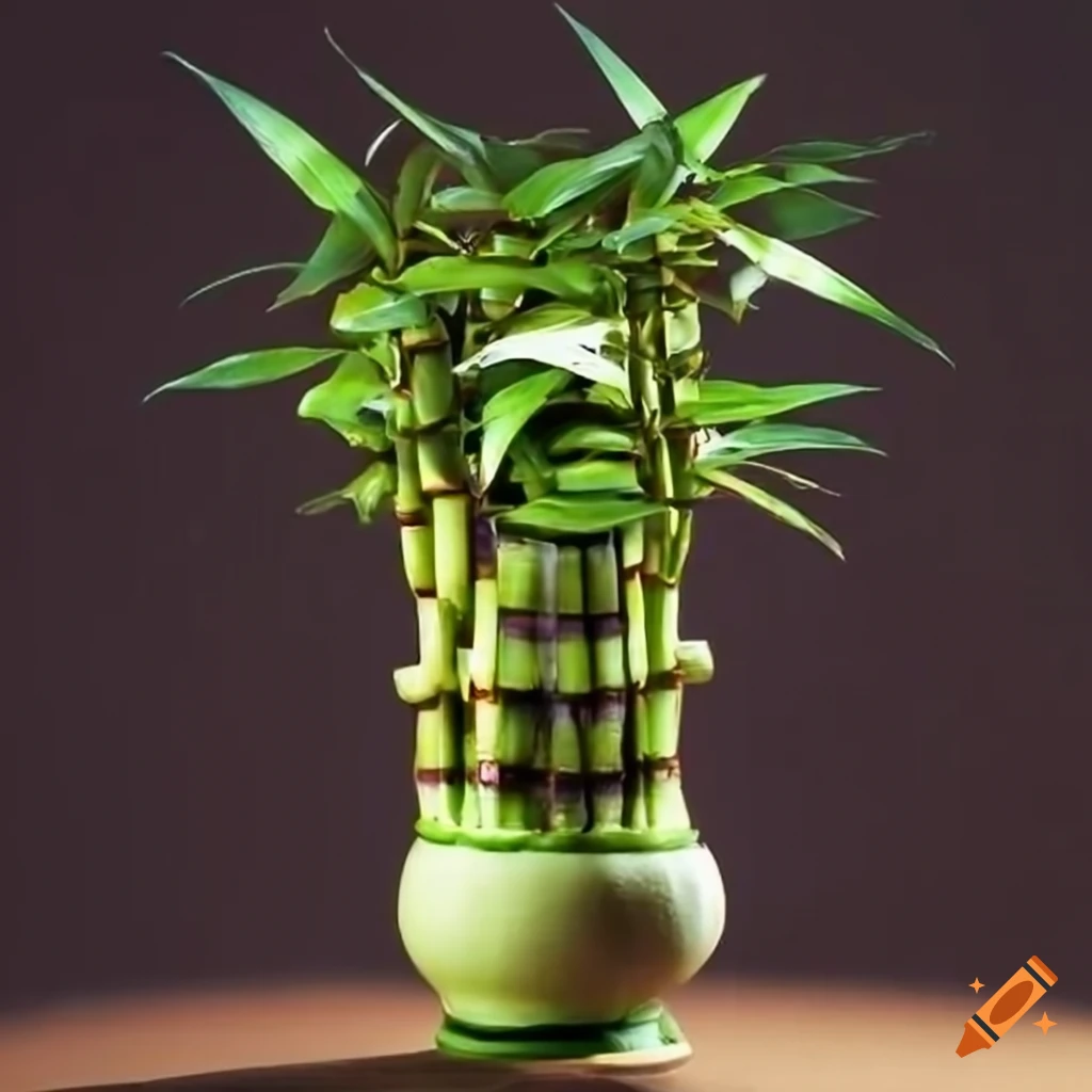 lucky bamboo plant in a pot