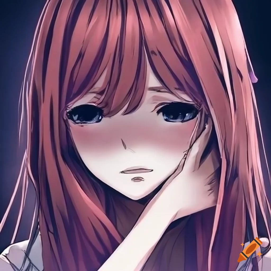 Image of a sad anime girl