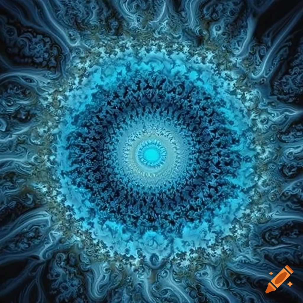 fractal artwork resembling ocean waves