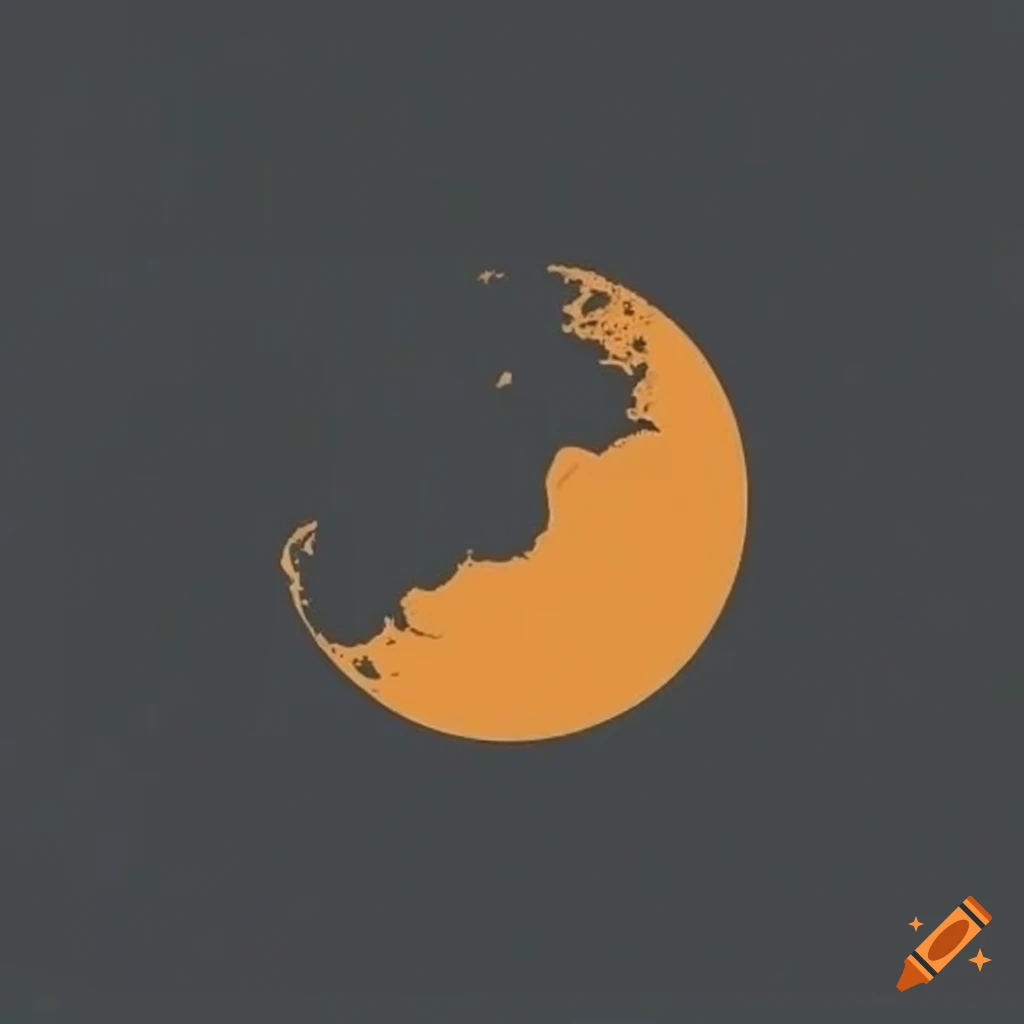 Minimalistic logo of a full moon