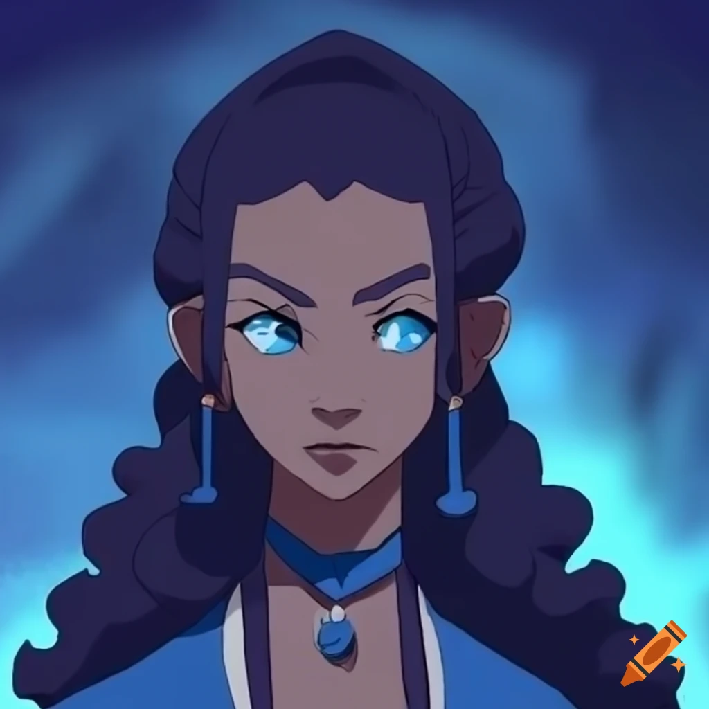 image of Katara bloodbending in a dark setting