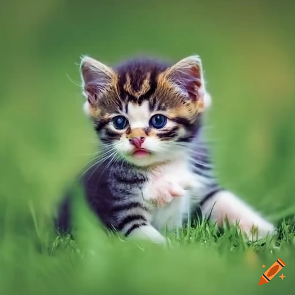 cute kitten in the grass