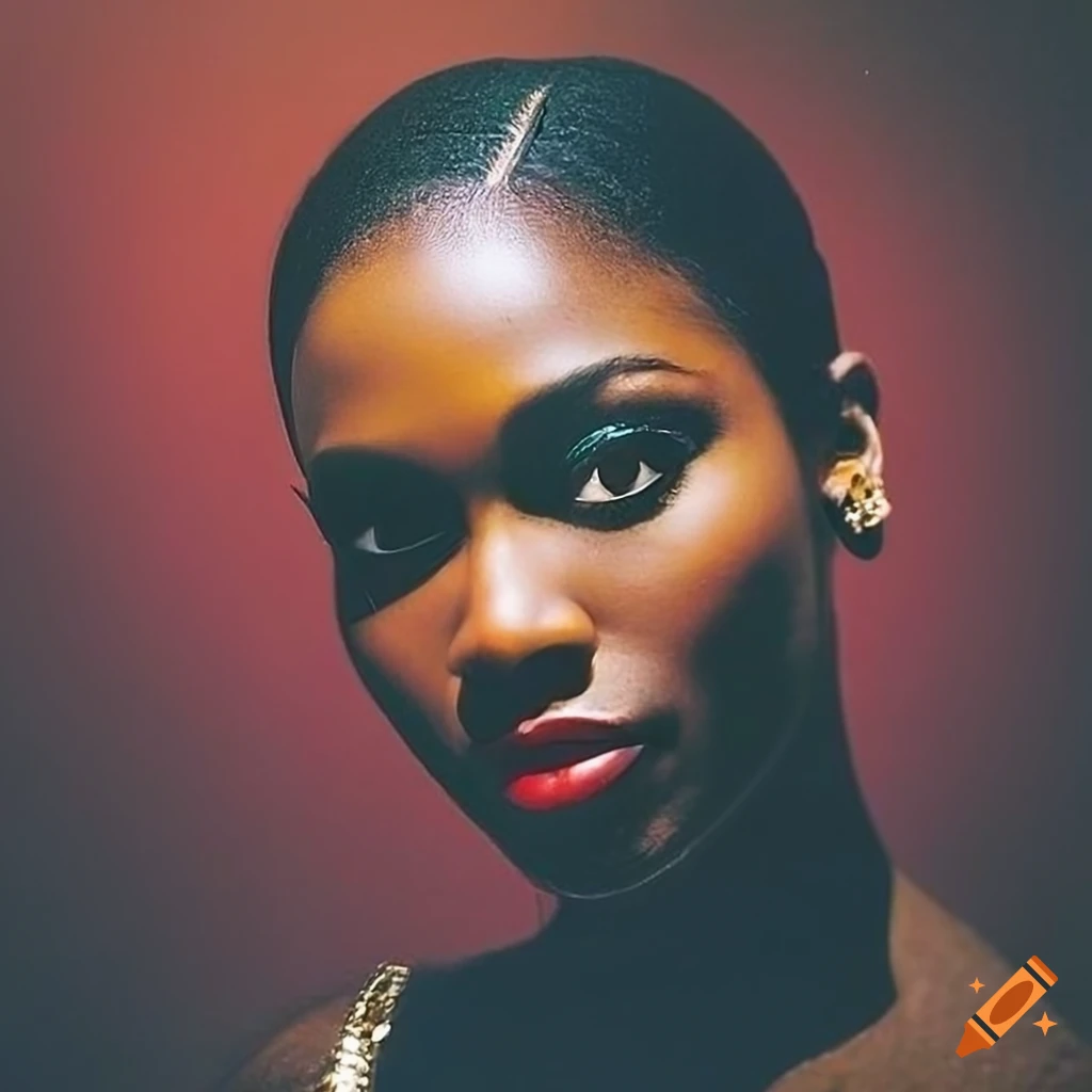 exotic high fashion portrait of a black woman