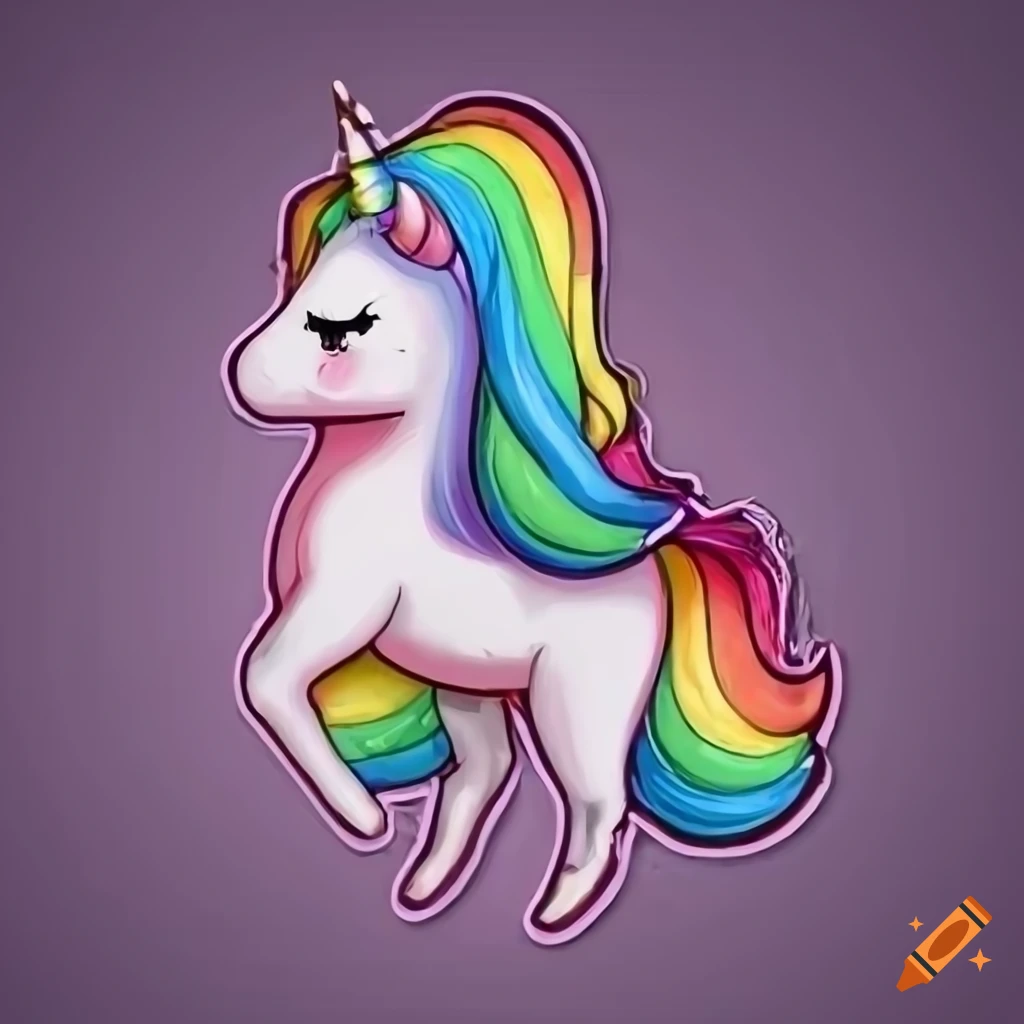 Cute Unicorn Coloring Page With Rainbow 7486505 Vector Art at Vecteezy-saigonsouth.com.vn