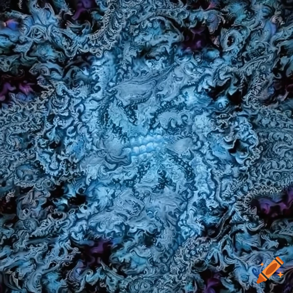 highly detailed fractal patterns made of ice