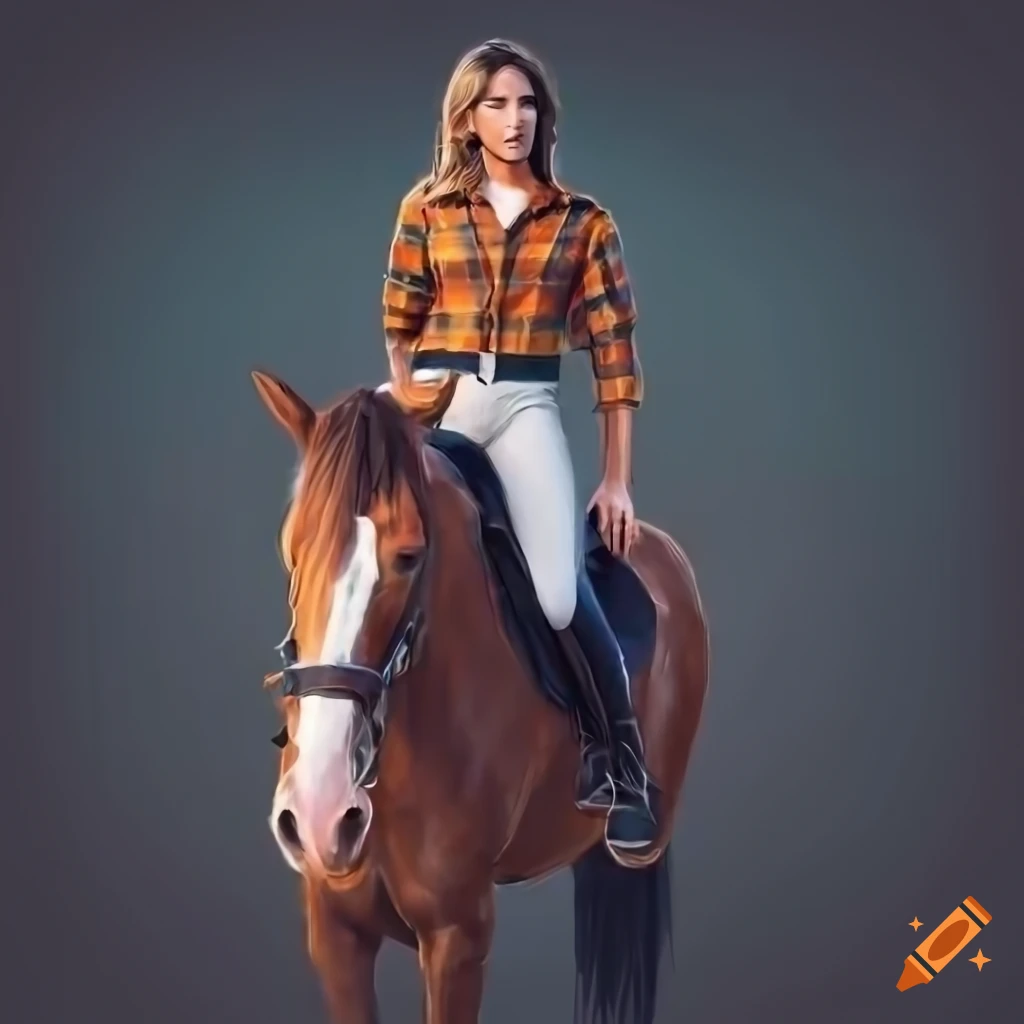hyperrealistic horse rider artwork