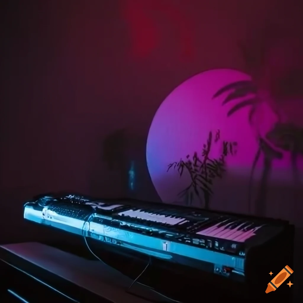 "Sonic Fiction Academy" logo with palm trees and sound waves