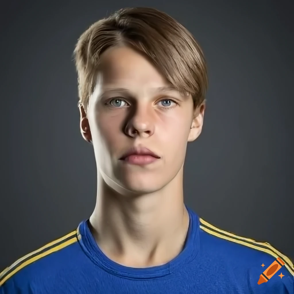 Closeup portrait of a finnish football player named otto ollikainen on
