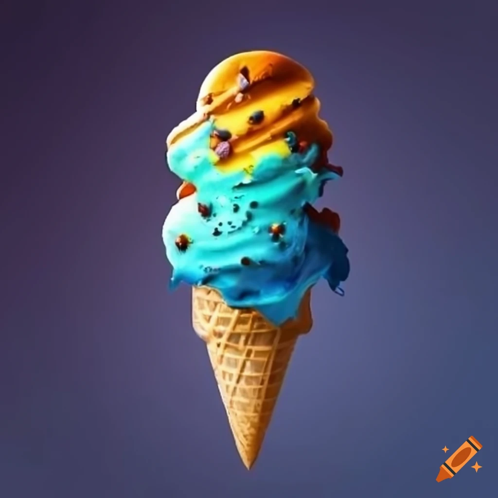 Ice Cream Cone Shaped Like An Elemental On Craiyon