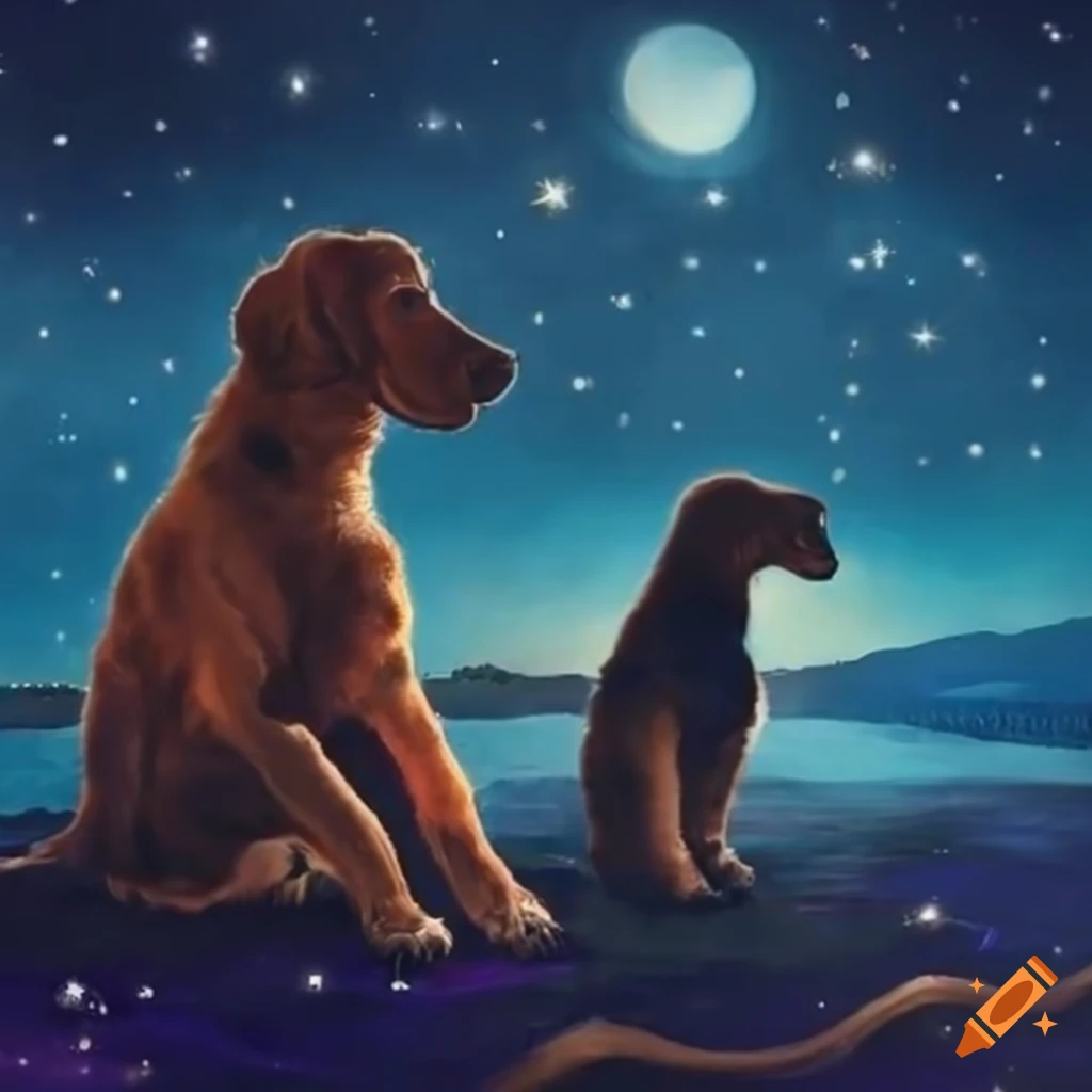 Digital Art Of Dogs Under A Starry Night On Craiyon digital-art-of-dogs-under-a-starry-night-on-craiyon
