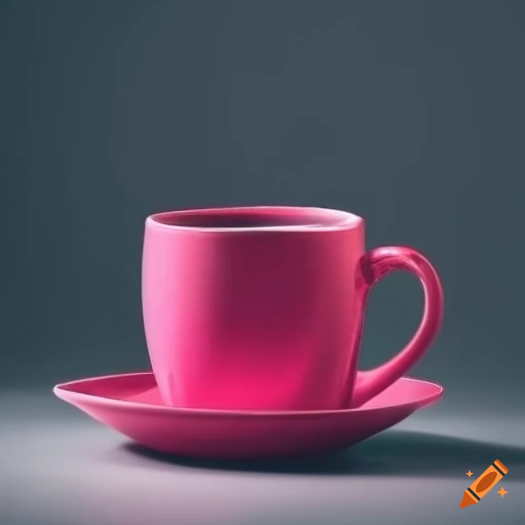 magenta coffee cup