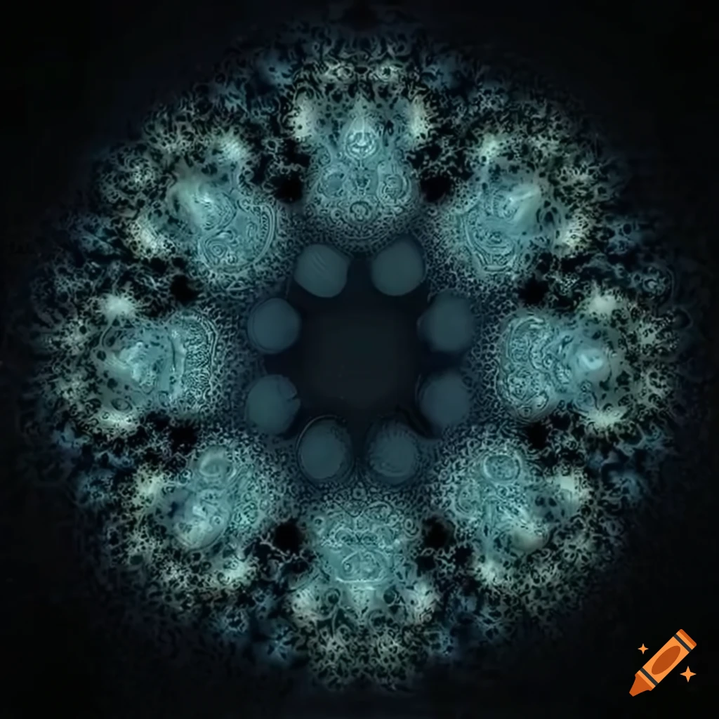 clear fractal patterns in a mirror frame