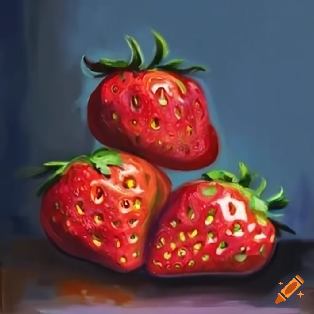 two-fresh-strawberries-on-a-table-on-craiyon