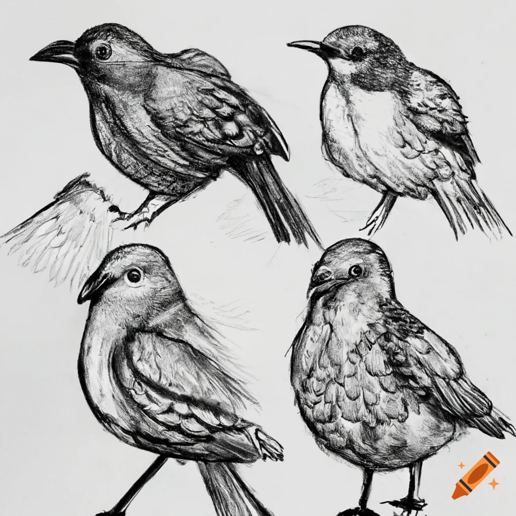 outline bird drawing 8165177 Vector Art at Vecteezy