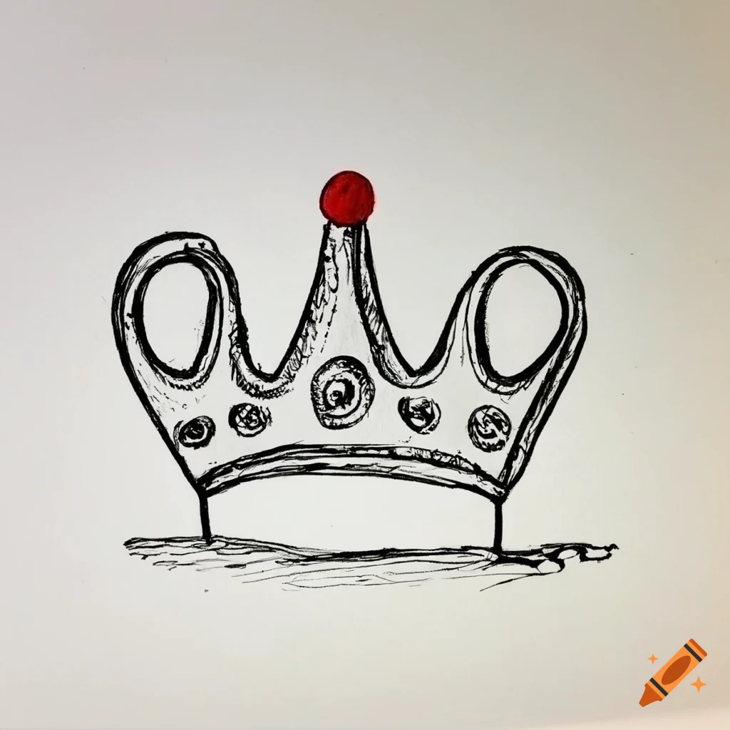Crown 👑 Drawing || How to make king 👑 crown Drawing for beginners with  love Drawing || Taj Drawing. - YouTube