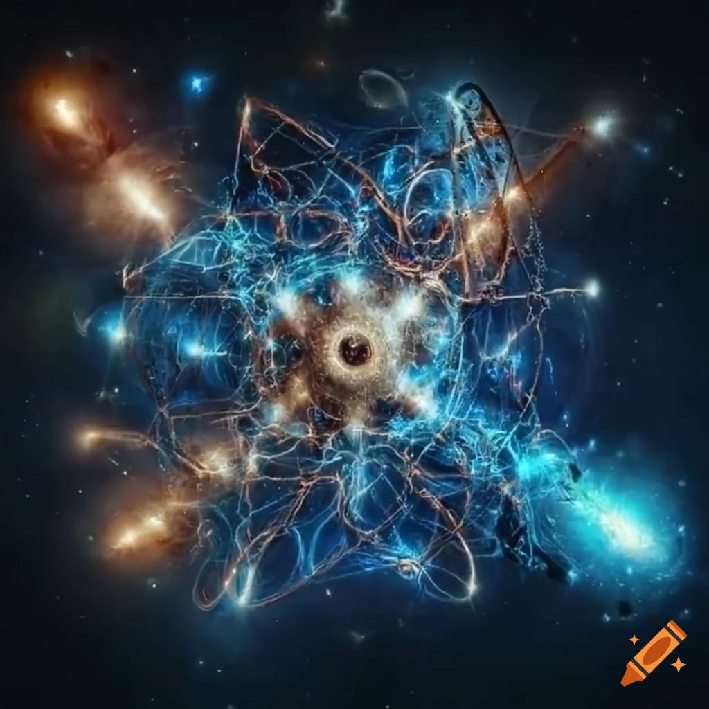 artistic representation of a cosmic mechanism