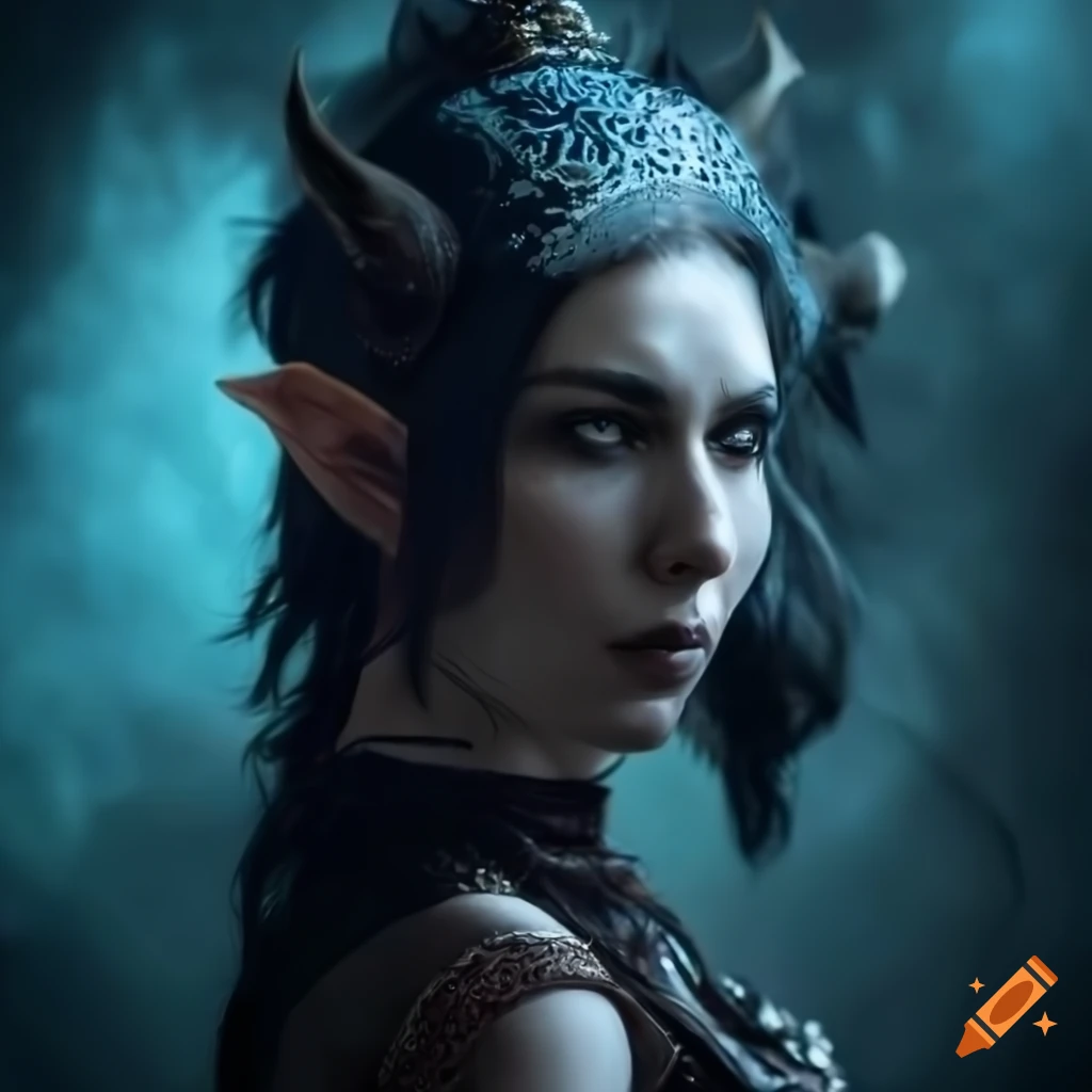 dark fantasy portrait of an elvish warrior